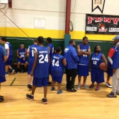 Participants gathered on the court.