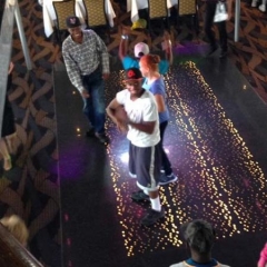 Participants dancing aboard Spirit Cruises.