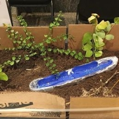 A model of the Nile River and its banks.