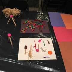 Clay models of ancient tools used by Egyptians.