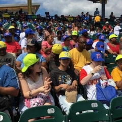 Participants in the stands.