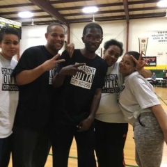 Members of the dance team posing for the camera.