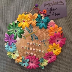 Birthday card handmade by a participant.
