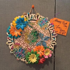 Handmade artistic Birthday Card prepared by a participant for Fran's birthday.