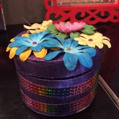 A handmade jewelry box made by a participant.