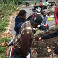 Participants learn how to plant seeds.