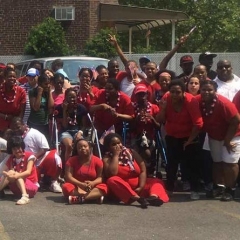 Participants celebrating Memorial Day.