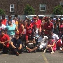 Participants pose for a group picture.