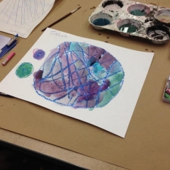 A creative painting by one of the participants.