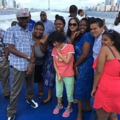 Group picture aboard the cruise.