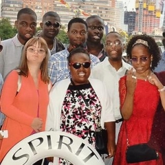 Participants gather for a group picture.