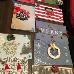 Holiday cards made by Day Habilitation participants.