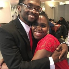 Participants hug.