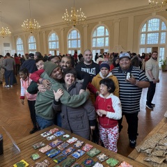 Group picture of participants celebrating the holidays.