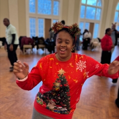 Participant dancing.