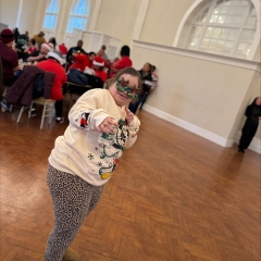 Participant strikes a pose for the picture.