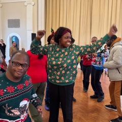 Participant dancing.
