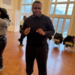 Participant dancing.