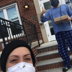 Delivering Supplies and saying hi